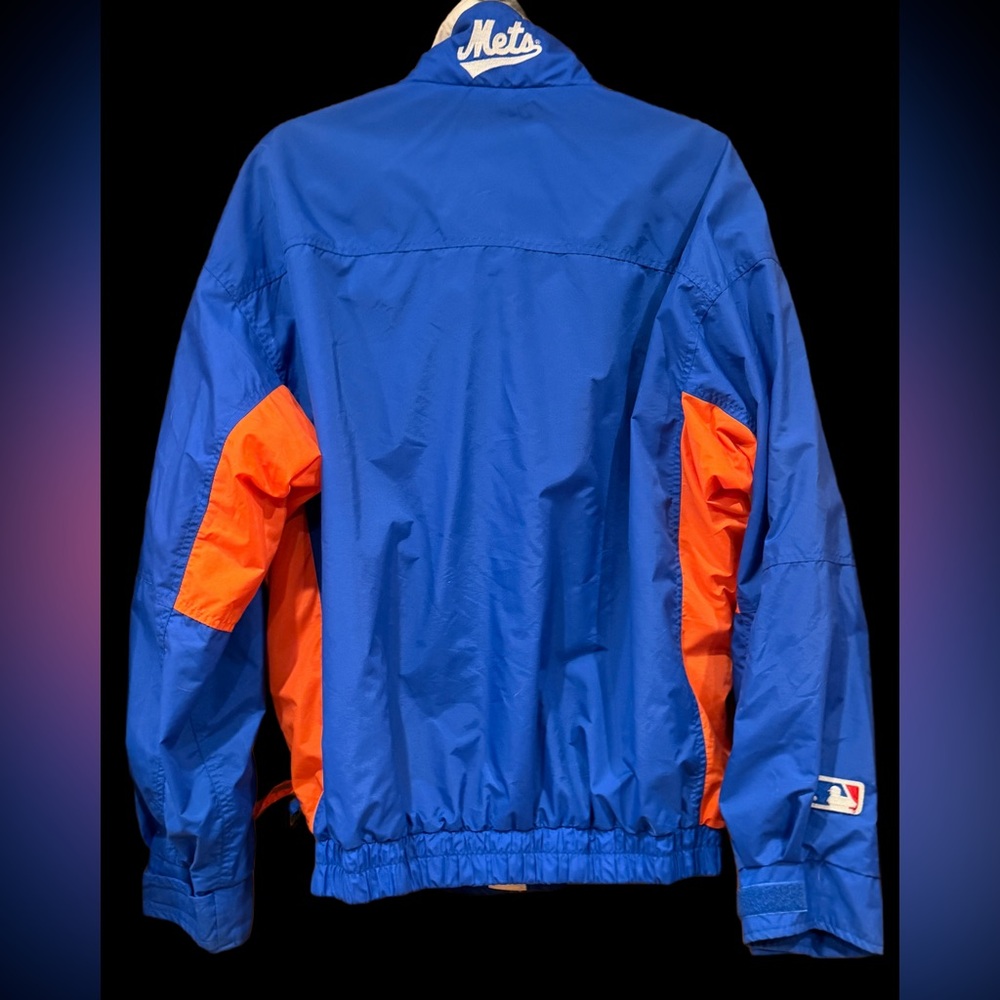 VTG NY METS Columbia Men's Blue and Orange Windbreaker - Picture 3 of 6